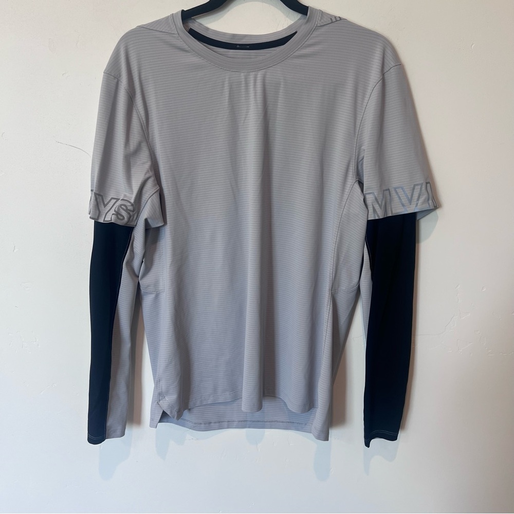 Lululemon Explicit Content Long Sleeve Reflective Moon Shine/Black Size S